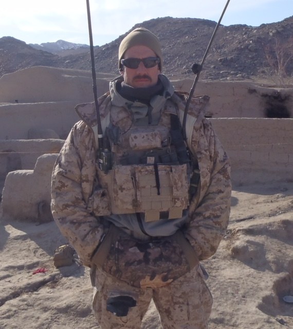 Brendan Weimholt during Navy service overseas